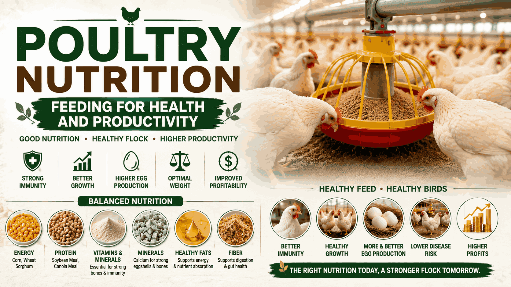 Poultry Nutrition and Feeding Strategies by Production Stage