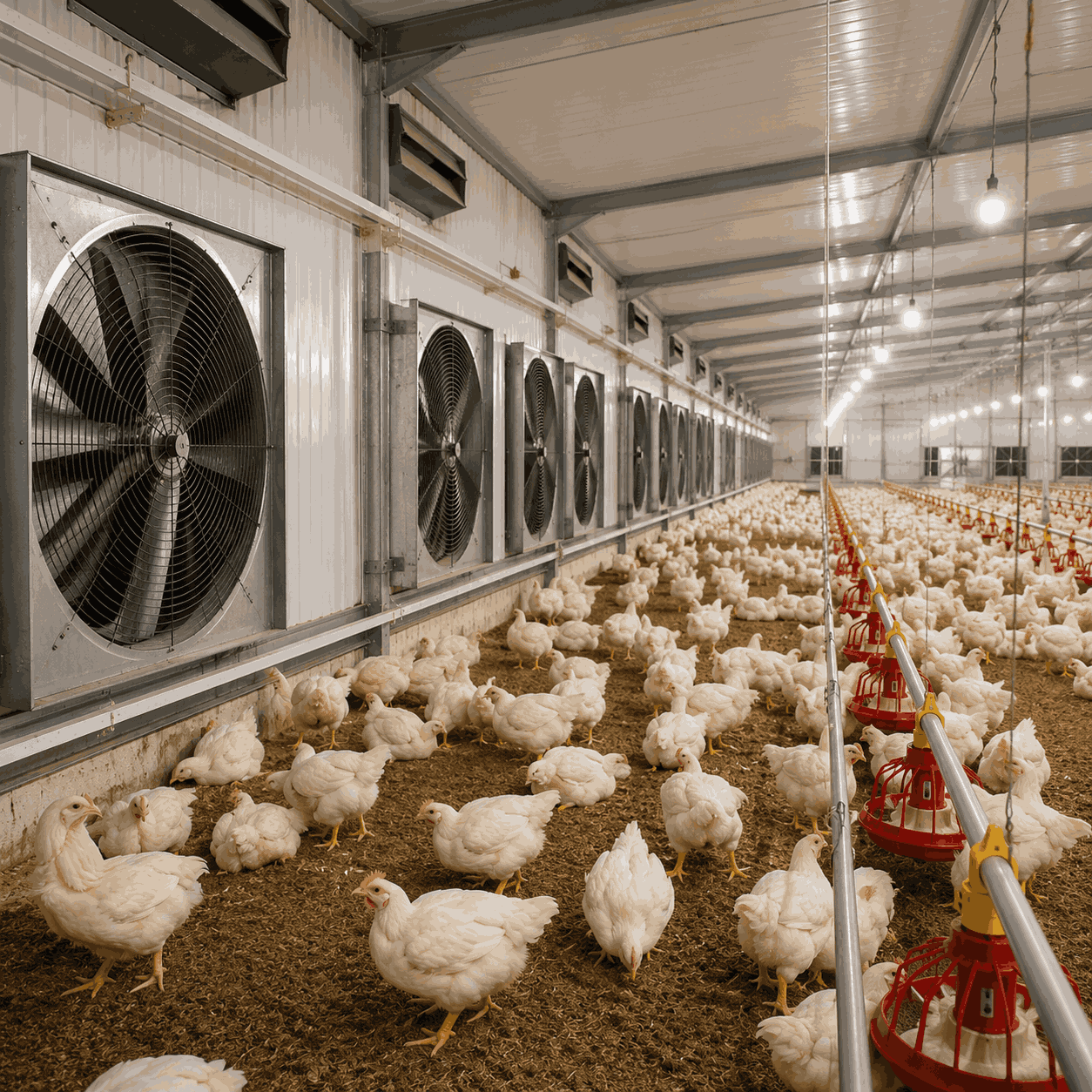 Environmental control and ventilation systems for poultry houses